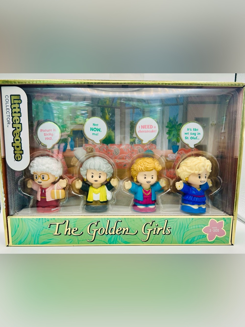 NWT FISHER PRICE LITTLE PEOPLE COLLECTOR SET GOLDEN GIRLS SPECIAL EDITION